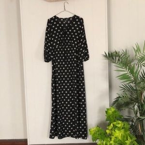 Quarter Sleeve Print Maxi Dress
